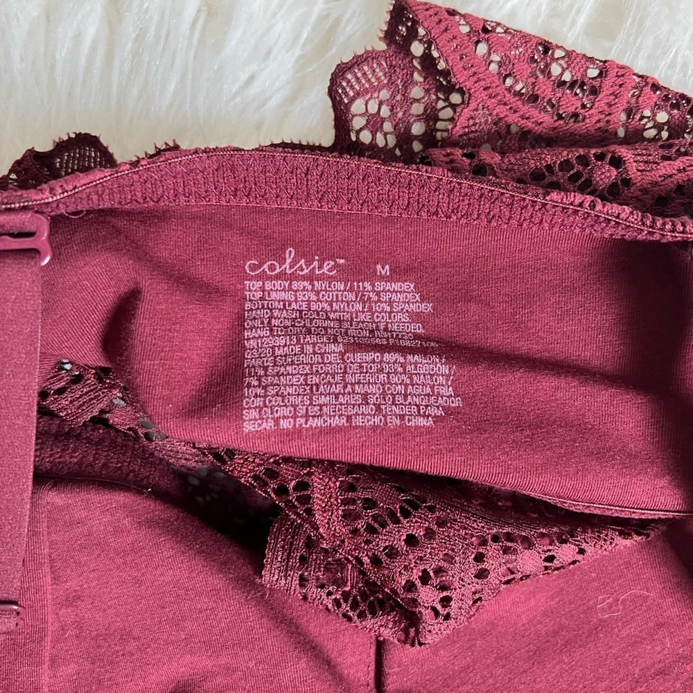 Red 𝅺Colsie Lace Bralette - Picture 4 of 4